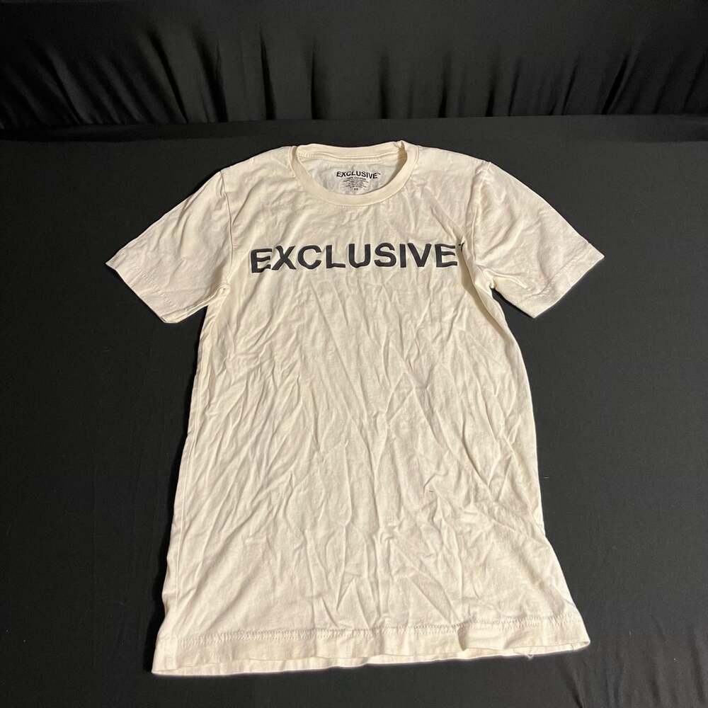 Exclusive T-Shirt Size XS White Cotton Logo Graphic